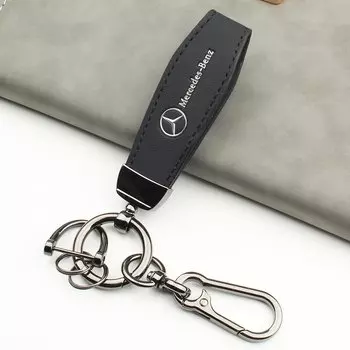 Автомобильный винтажный кожаный брелок-Кольцо из цинкового сплава, цепочка-брелок для Mercedes Benz AMG W177 W176 X166 X167 C257 C218 X253 C118 C117 H247