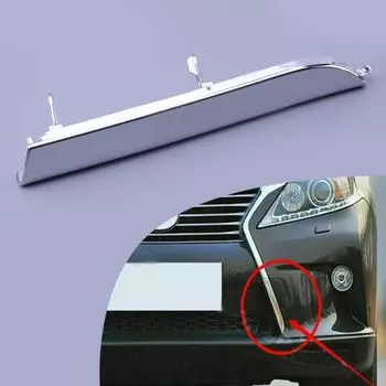 Автомобильный внешний передний левый бампер, буксировочный крючок, крышка, хром, живопись, ABS, подходит для Lexus RX350 RX450h F-SPORT 2013 2014 2015