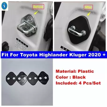 Автомобильный внутренний дверной замок, пряжка, защитный чехол, пластиковый для Toyota Highlander/Kluger 2020 2021 2022 2023 2024, аксессуары для интерьера
