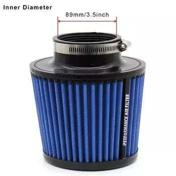 Автомобильный воздушный фильтр с высоким потоком, воздухозаборник холодного воздуха, универсальные фильтры 3 дюйма, 3,5 дюйма, 4 дюйма для воздухозаборника двигателя гоночного автомобиля, 76 мм, 89 мм, 101 мм