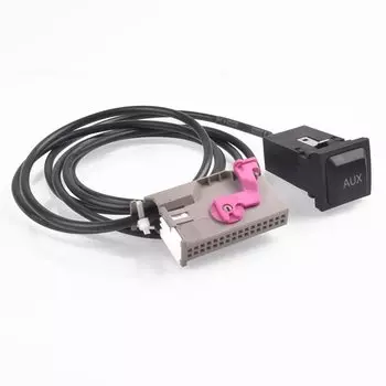 Автомобильный вспомогательный разъем RNS-E с кнопкой навигации AUX, комплект аудиоадаптера, 32-контактная вилка для Audi A3 A4 A6 A8 R8 TT