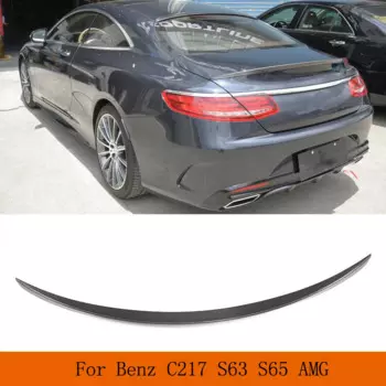 Автомобильный задний спойлер из углеродного волокна, крылья окна для Mercedes-Benz S Class S500 S550 S63 S65 AMG Coupe 2D 14-18 FRP, черный