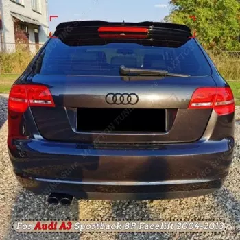 Автомобильный задний спойлер на крышу для Audi A3 Sportback 8P Facelift 2004-2013, глянцевый черный ABS кузовный комплект, аксессуары для тюнинга