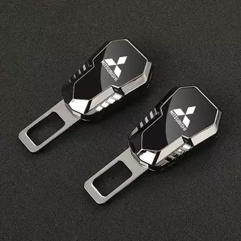 Автомобильный зажим для ремня безопасности, удлинитель, пряжка замка ремня безопасности из сплава, заглушка для Mitsubishi ASX Lancer EVO Pajero, автозастежка, зажим-конвертер