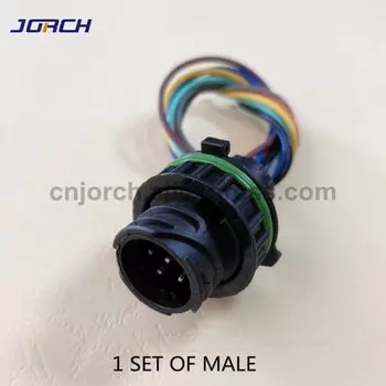 Автомобильный жгут проводов Tyco Amp, 7 контактов, 1,5 мм, BU-STE KPL, круглые DIN корпуса 1718230 967650-1 968421-1 с кабелем 15 см, 1 комплект