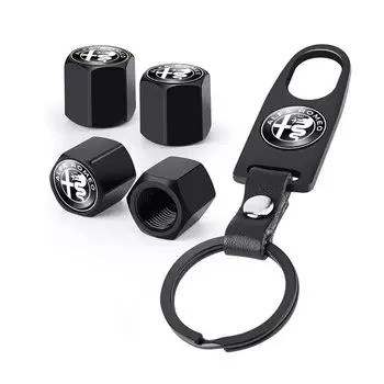 Автомобильный значок, автомобильное колесо, шины, стержни клапанов, колпачок с брелоком для Alfa Romeo 159 Mito Stelvio Brera Spider Giulietta Giulia