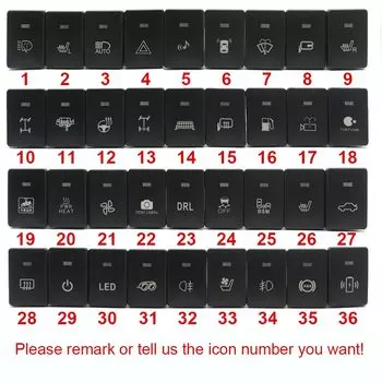 Автомобиль, зеленая, дневная, передняя, противотуманная, лампа, ВКЛ./ВЫКЛ. Камера, музыкальный переключатель, кнопка для Toyota Land Cruiser PRADO Camry 50 Altis RAV4