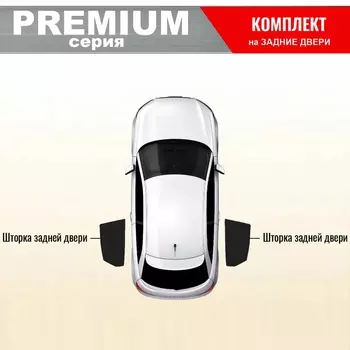 Автошторки PREMIUM Каркасные автошторки на магнитах на задние двери Фольсваген VOLKSWAGEN Polo 2010-2017 седан