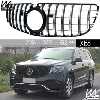 Автотюнинг детали ABS передняя средняя решетка гриль GT стиль для Mercedes GLS Класс SUV X166 2016-2019 GLS400 GLS450 GLS500 решетки