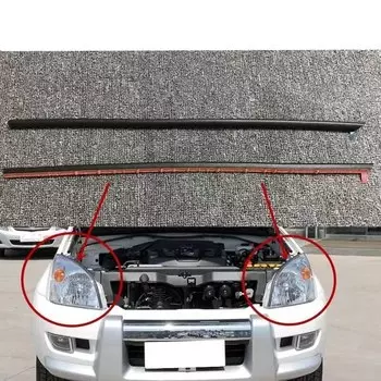 Автозапчасти 53395 53396 черный резиновый передний бампер фары уплотнение Бисероплетение подкладка для Toyota Prado LC/FJ120 2003-2009