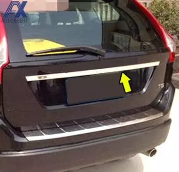 AX ДЛЯ VOLVO XC60 2009-2014 Литая полоса ручки двери багажника Акцентный гарнир Стайлинг Хромированная задняя крышка багажника Накладка на заднюю дверь