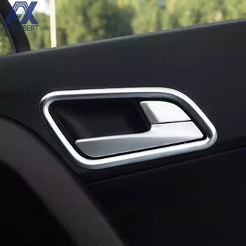 AX хромированная внутренняя внутренняя дверная ручка, крышка чаши для Hyundai Creta 2015 2016-2019, отделка, рамка, молдинг, гарнир, объемный матовый