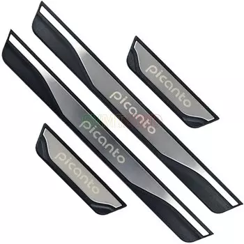 Аксессуар для Kia Picanto 2015-2024 2025 из нержавеющей стали, накладка на порог автомобиля, защита входа, защита педали, накладка, Стайлинг