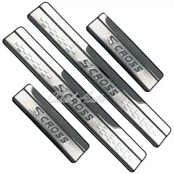 Аксессуар для Suzuki SX4 S-Cross SCross 2025 2024 2023-2014, нержавеющая хромированная накладка на порог автомобиля, защитная накладка