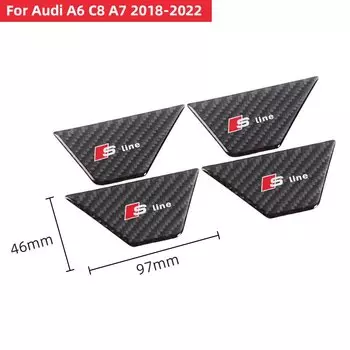 Аксессуары для Audi A6 C8 A7 2012-2018, автомобильные наклейки из углеродного волокна на внутреннюю дверь и Ручку Чаши, накладки, украшение интерьера автомобиля