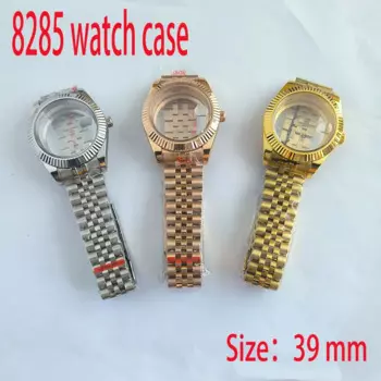 Аксессуары для часов 8285 дюйма, 39mm904l, ремешок из нержавеющей стали с тройным замком, сапфировое стекло для часов Meiyouda8285, аксессуары для часов