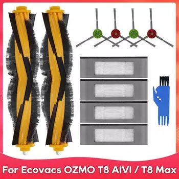 Подходит для Ecovacs DEBOT OZMO T8+ / T8 AIVI / T8 Max / N8 Plus / N8 Pro Запчасти аксессуары ролик боковая щетка фильтр швабра пылесборник