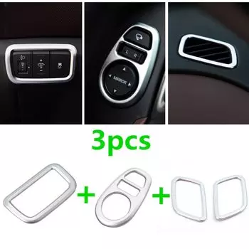 Аксессуары для Hyundai ix25 Creta 2018 2019 ABS хромированные внутренние молдинги рамка для переключателей, крышка, Накладка для стайлинга автомобиля