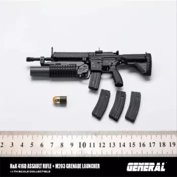 Аксессуары для игрушек, масштаб 1/6, модель солдата, H & K416D M203, не могут быть запущены для 12-дюймовой экшн-фигурки