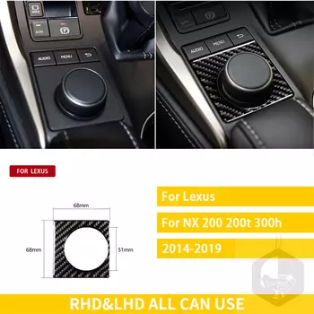 Аксессуары для Lexus NX 200 200t 300h 2014-2019, автомобильные аксессуары из углеродного волокна для салона воздуховыпускного отверстия, Колесо рулевого колеса, декоративные наклейки