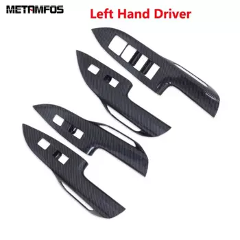 Аксессуары для Lexus NX 250 350 350H 450H 2021-2023 2024 2025 Интерьер из углеродного волокна, переключатель подъема окна, крышка, накладка, рамка подлокотника