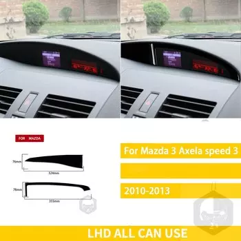 Аксессуары для Mazda 3 Axela 2010-2013 Speed 3, автомобильный Пластиковый черный интерьер, центральный дисплей, USB-стикер для отделки, украшение