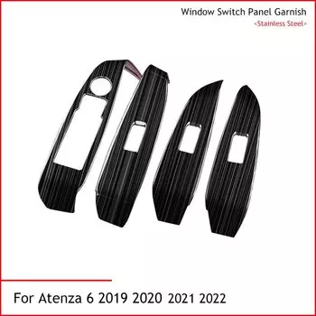 Аксессуары для Mazda 6 Atenza 2019 2020 коробка переключения передач автомобиля + панель переключателя оконного стекла, наклейка, отделка, полоса, украшение, Стайлинг