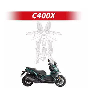 Аксессуары для мотоциклов BMW C400X, полноразмерная прозрачная защитная пленка, наклеивается на область покраски велосипеда, материал ТПУ