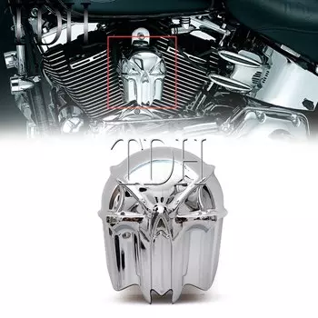 Аксессуары для мотоциклов, хромированный пластиковый ковбелл, гудок, накладка, Череп, гудок для Harley Dyna Softail Touring Sportster 92-13