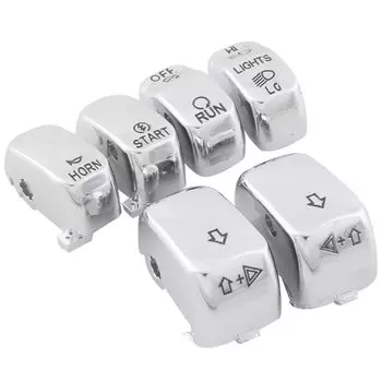 Аксессуары для мотоциклов, переключатель управления рулем, крышка, колпачки для кнопок переключателя для Harley Sportster Dyna Softail Truning V Rod