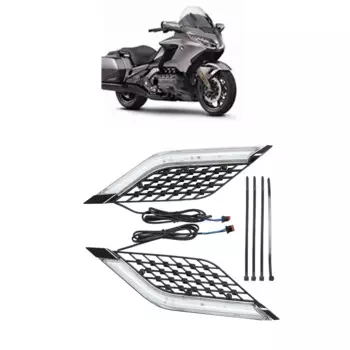 Аксессуары для мотоциклов, светодиодные панели для решетки радиатора, декоративный светильник для Honda Gold Wing GL1800 2018-2023