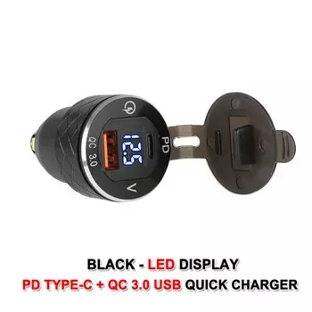 Аксессуары для мотоциклов, зарядное устройство с двумя USB-портами типа C для BMW F800GS F650GS F750GS R1200GS R1250GS R1200RT F850GS R1300GS ADV R12 C600