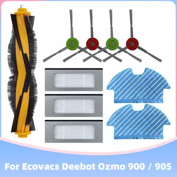Аксессуары для робота-пылесоса Ecovacs Debot OZMO 900 / DN5G/905, роликовая основная боковая щетка, фильтр НЕРА, насадка на швабру