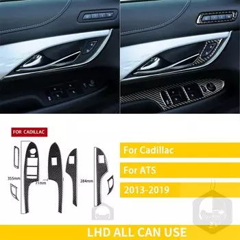 Аксессуары для седанов Cadillac ATS 2013-2019, аксессуары для салона автомобиля из углеродного волокна, декоративная наклейка на воздуховыпускную панель для подъема