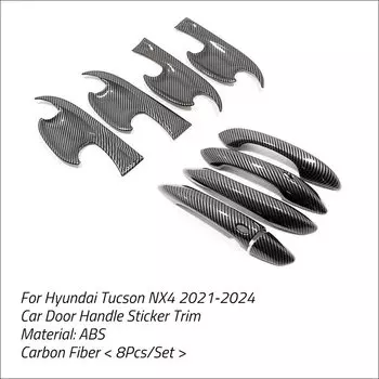 Аксессуары для стайлинга автомобилей, АБС-пластик, хромированная внешняя дверная ручка, крышка, накладка, наклейка с левым рулем для Hyundai Tucson NX4 2021-2025