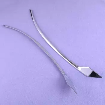 Аксессуары для стайлинга автомобилей beler, 2 шт., АБС-пластик, серебристый, хромированный, для задних противотуманных светильник, Декоративная полоса, отделка, подходит для VOLVO XC60 2018