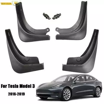 Аксессуары для Tesla Model 3, 2016, 2017, 2018, 2019, 2020, 2021, передняя и задняя защита от брызг