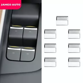 Аксессуары для Tesla Model 3, модель Y 2016-2022, кнопка управления интерьером окон, защитная крышка, Наклейка ABS Chrome