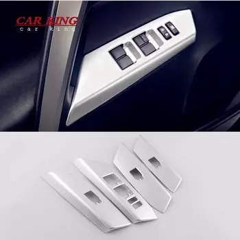 Аксессуары для Toyota RAV4 RAV 4 2016-2018, стеклоподъемная панель для автомобильного стекла, декоративная Внутренняя дверь, подлокотник, рамка, отделка крышки