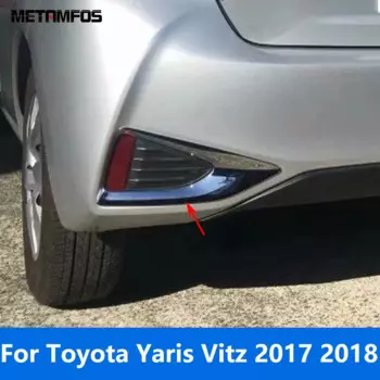 Аксессуары для Toyota Yaris Vitz 2017 2018, хромированный зеркальный чехол, молдинговая отделка, противотуманный бампер, протектор