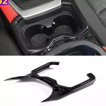 Аксессуары для украшения салона автомобиля, углеродные аксессуары для Toyota RAV4 2019-2021 2022, приборная консоль, шестеренка, крышка водяного стакана, отделка вентиляционного отверстия