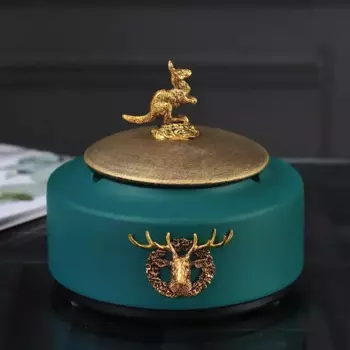 Аксессуары для ванной комнаты, керамическая пепельница, фарфор и сплав, антикварная пепельница, коробка для хранения, коробка для пудры, свадебные подарки в европейском стиле