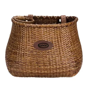 Аксессуары для велосипеда Корзина для велосипеда Красивый материал из ротанга Хранение на велосипеде Кофейный цвет Темно-коричневый цвет для езды на велосипеде