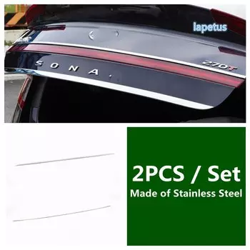 Аксессуары из нержавеющей стали для Hyundai Sonata DN8 2020-2022, задняя дверь, крышка багажника, молдинг, Декор, ленточная крышка, отделка