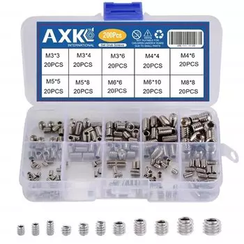 AXK набор шестигранных винтов из нержавеющей стали M3/M4/M5/M6/M8