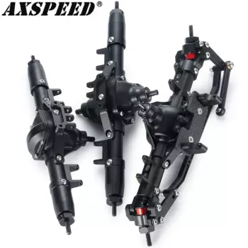 AXSPEED CNC металлическая портальная ось, передняя и средняя и задняя полная прямая ось для 1/10 RC Rock Crawler Car Axial SCX10