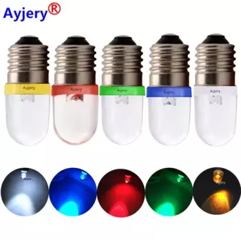 AYJERY 100X E10 Screw 1 SMD F8 1 светодиодный лампочка, белый свет, габаритные огни, 12 В, супер яркая Автомобильная фонарь, белый, синий, красный, зеленый, желтый