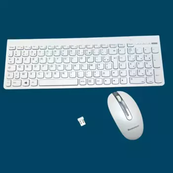 AZERTY Французская раскладка SK8861 белая беспроводная клавиатура и мышь для lenovo pc