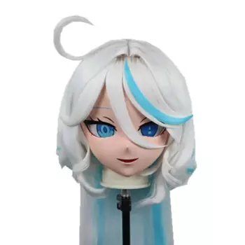 (B27) Маска ручной работы на всю голову с корпусом для трансвеститов, силиконовая маска аниме Кигуруми Genshin Impact Furina для косплея