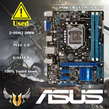 Б/у десктопная Материнская плата Asus P8H61-M LX3 PLUS R2.0 H61 Socket LGA 1155 i3 i5 i7 DDR3 16 ГБ